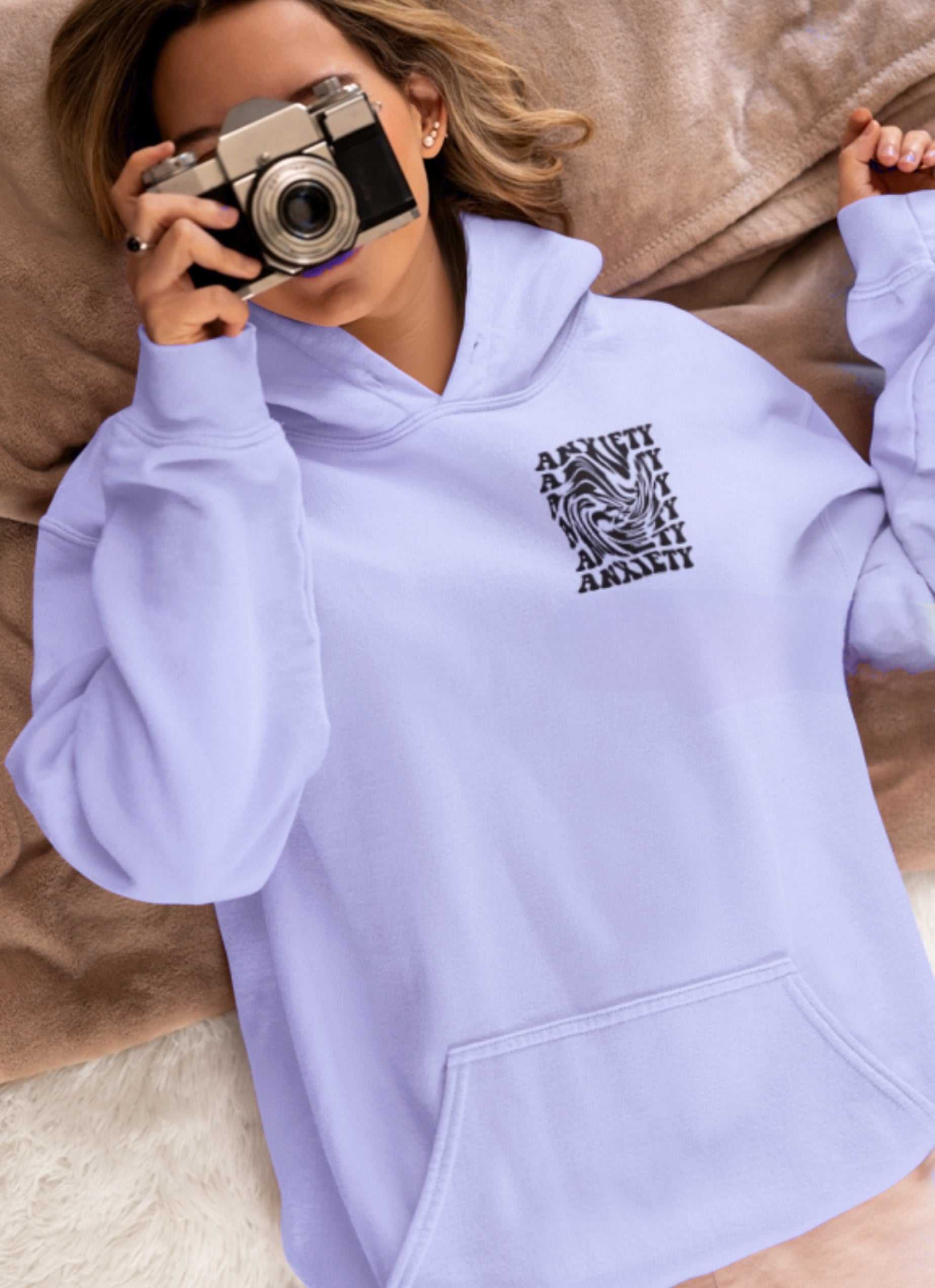 Unisex Anxiety Print Hoodie - Comfortable and Stylish for Mindfulness