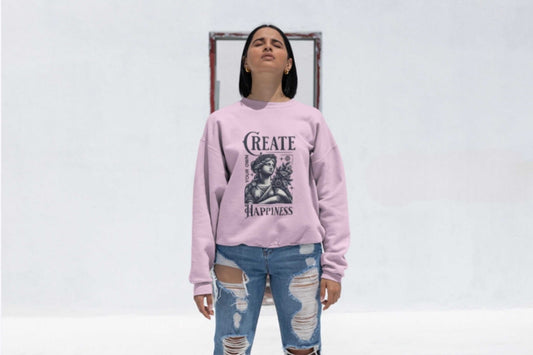 Create Happiness Unisex Crewneck Sweatshirt
