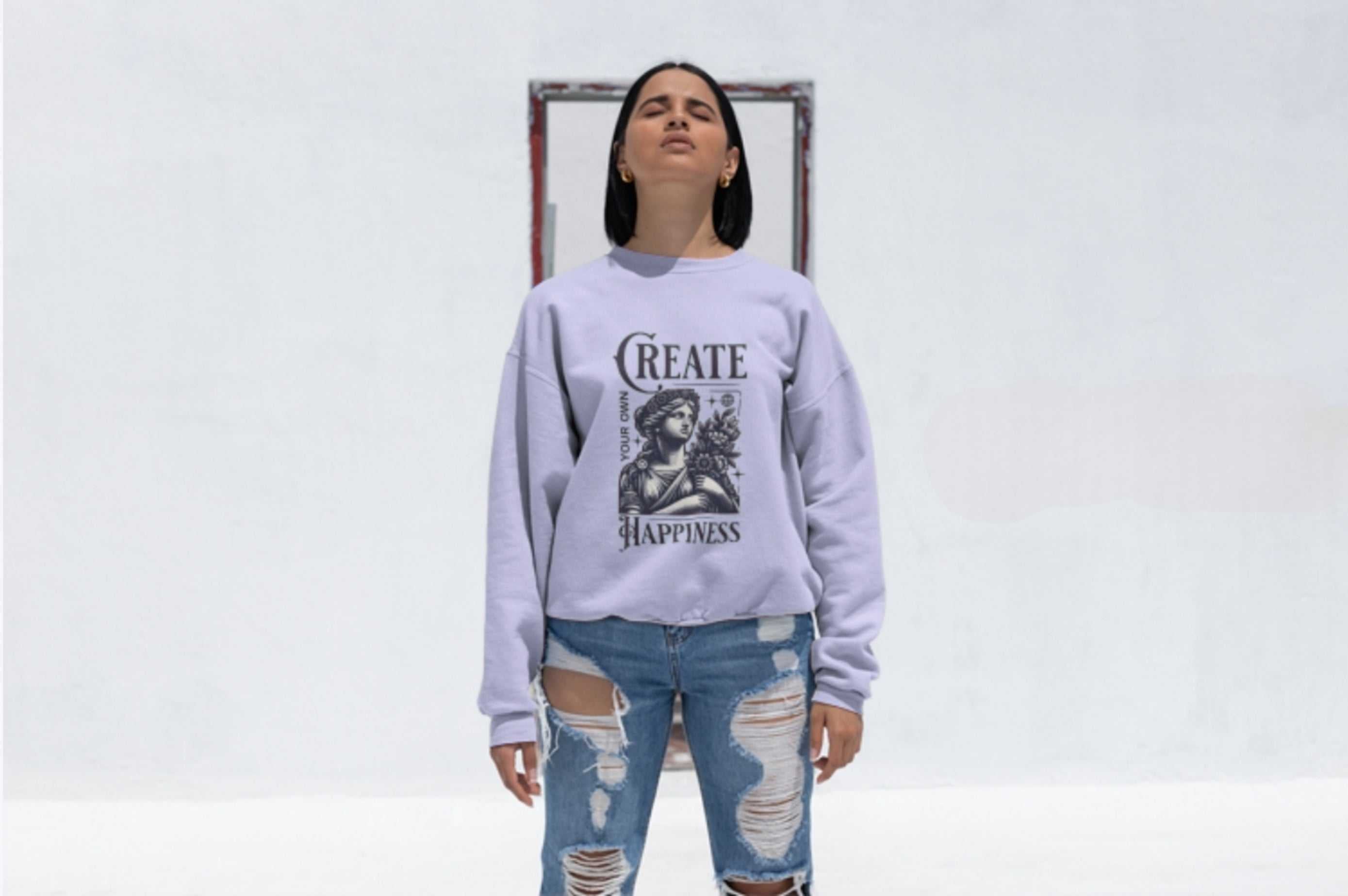 Create Happiness Unisex Crewneck Sweatshirt