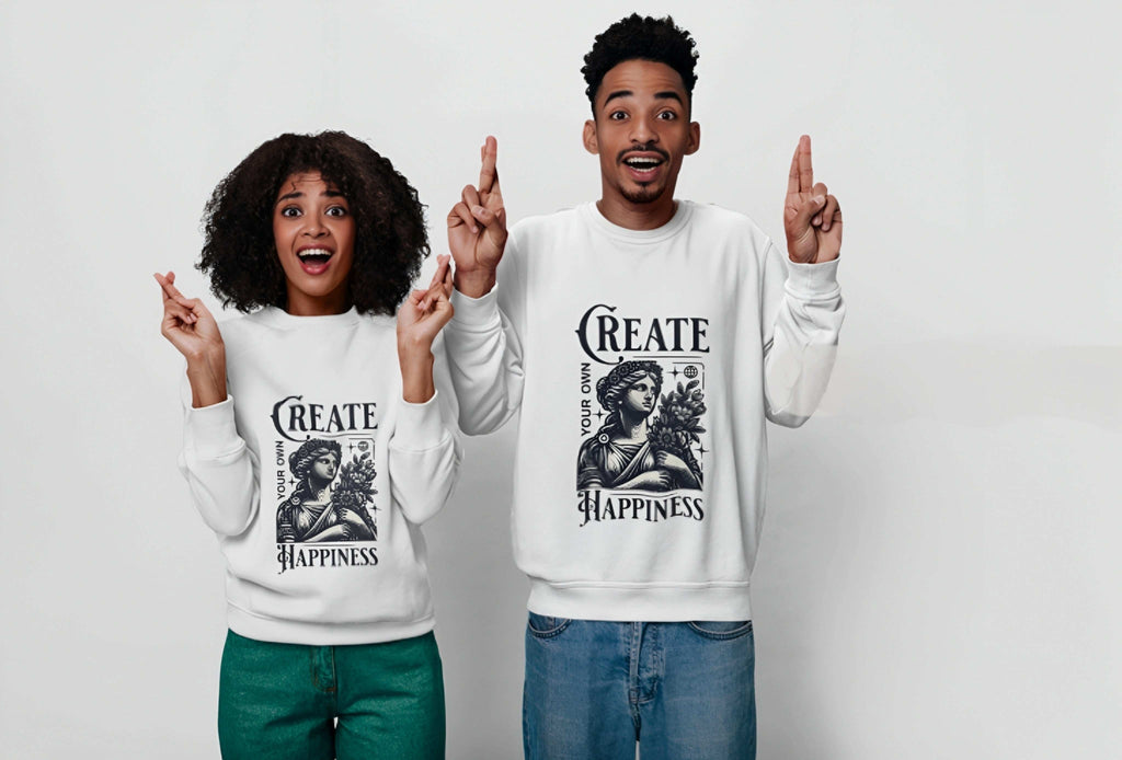 Create Happiness Unisex Crewneck Sweatshirt