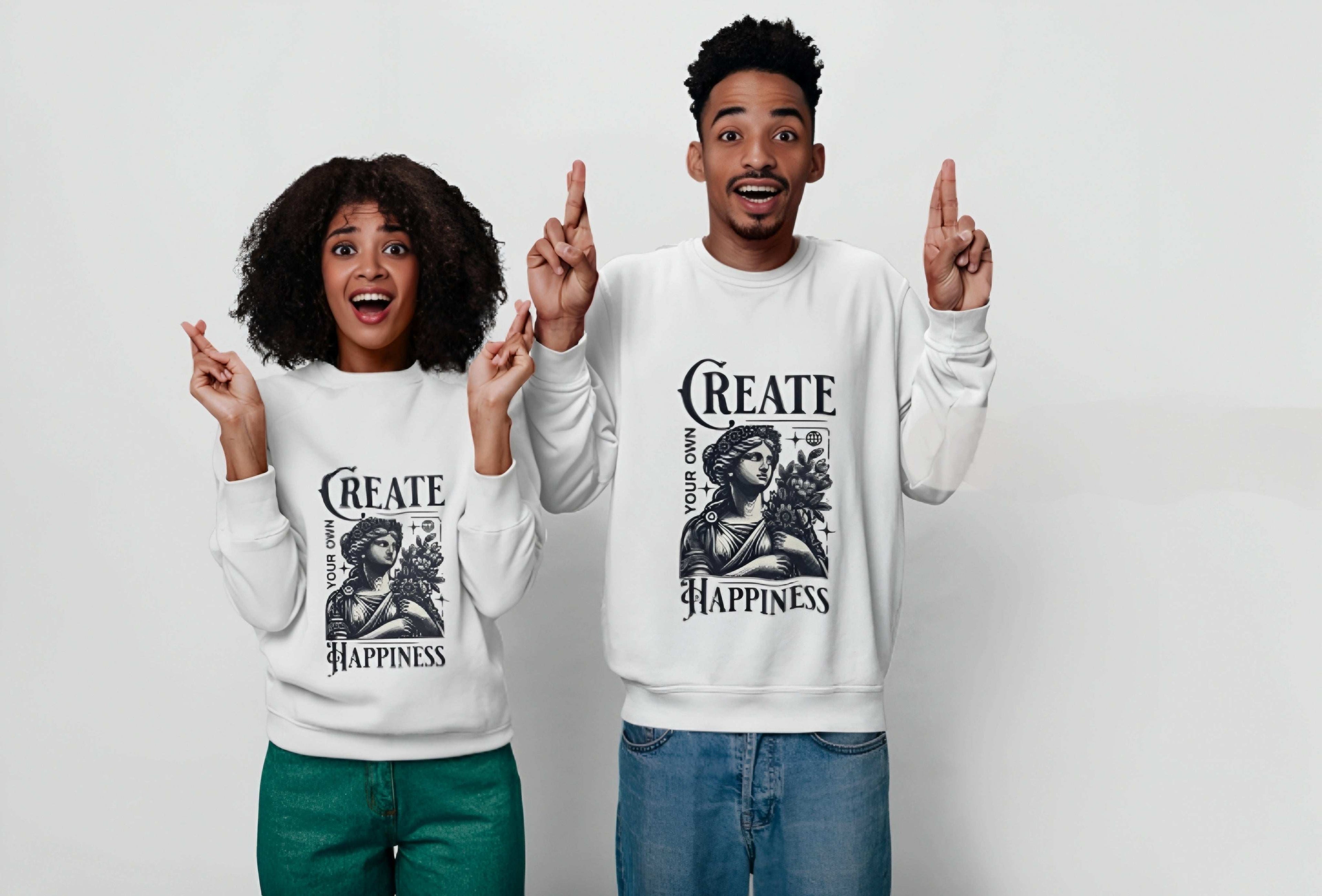 Create Happiness Unisex Crewneck Sweatshirt