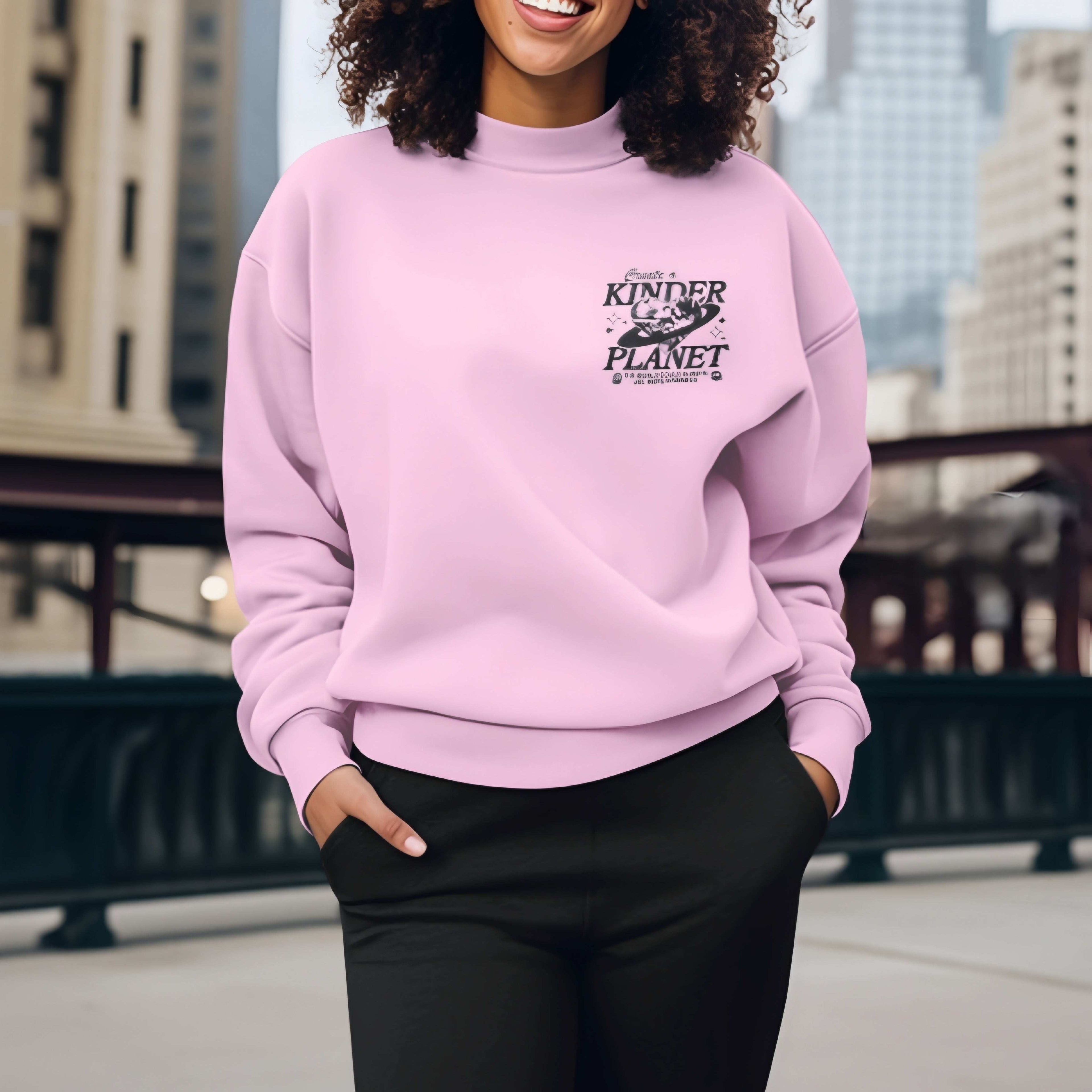 Create a Kinder Planet Sweatshirt - Unisex Crewneck for Comfort and Kindness