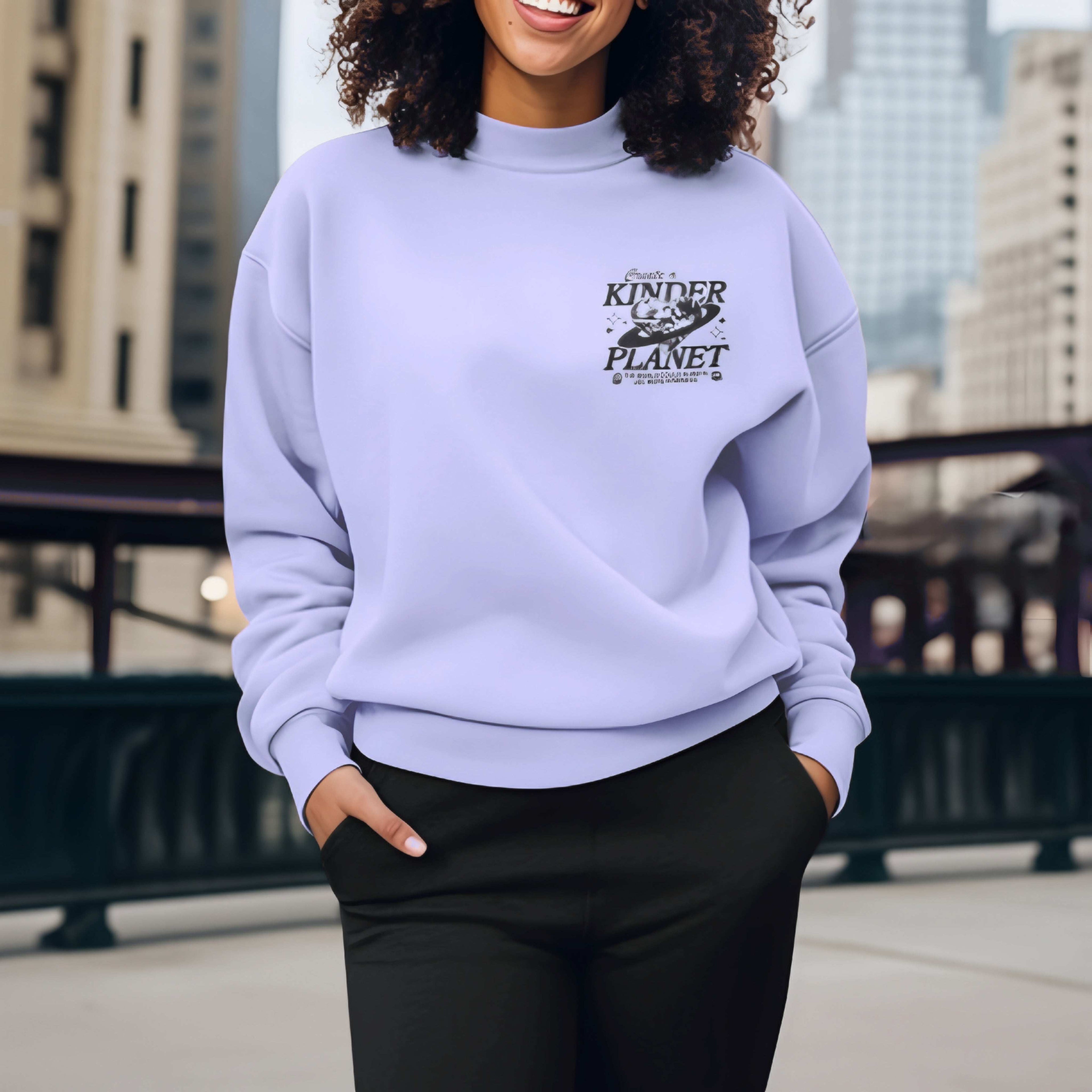 Create a Kinder Planet Sweatshirt - Unisex Crewneck for Comfort and Kindness