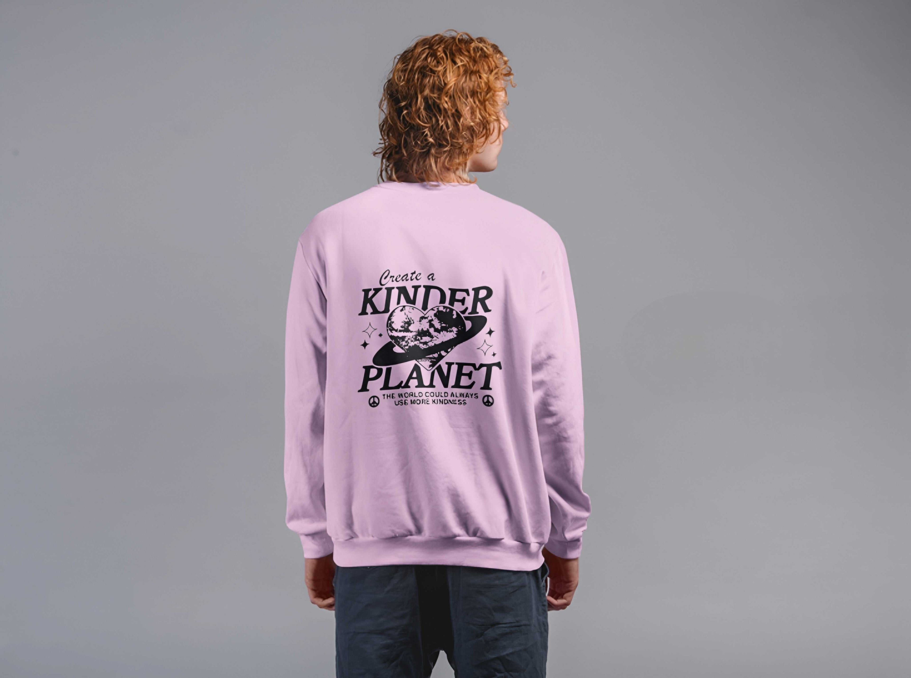 Create a Kinder Planet Sweatshirt - Unisex Crewneck for Comfort and Kindness