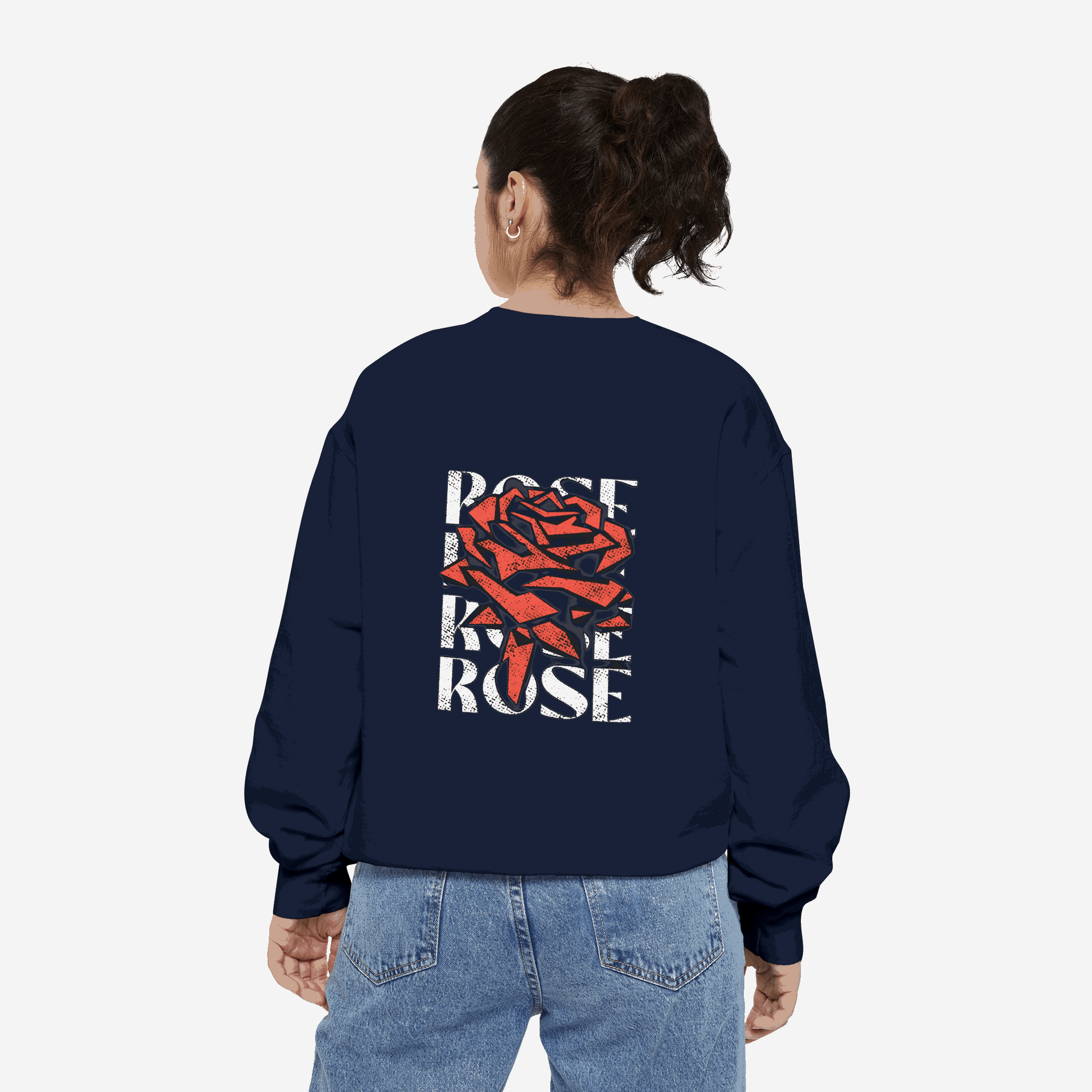 Rose Graphic Unisex Crewneck Sweatshirt