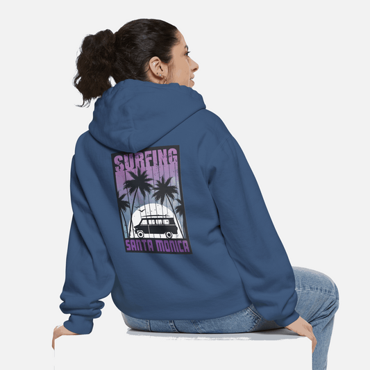 Santa Monica Surf Hoodie with Palm Tree Design