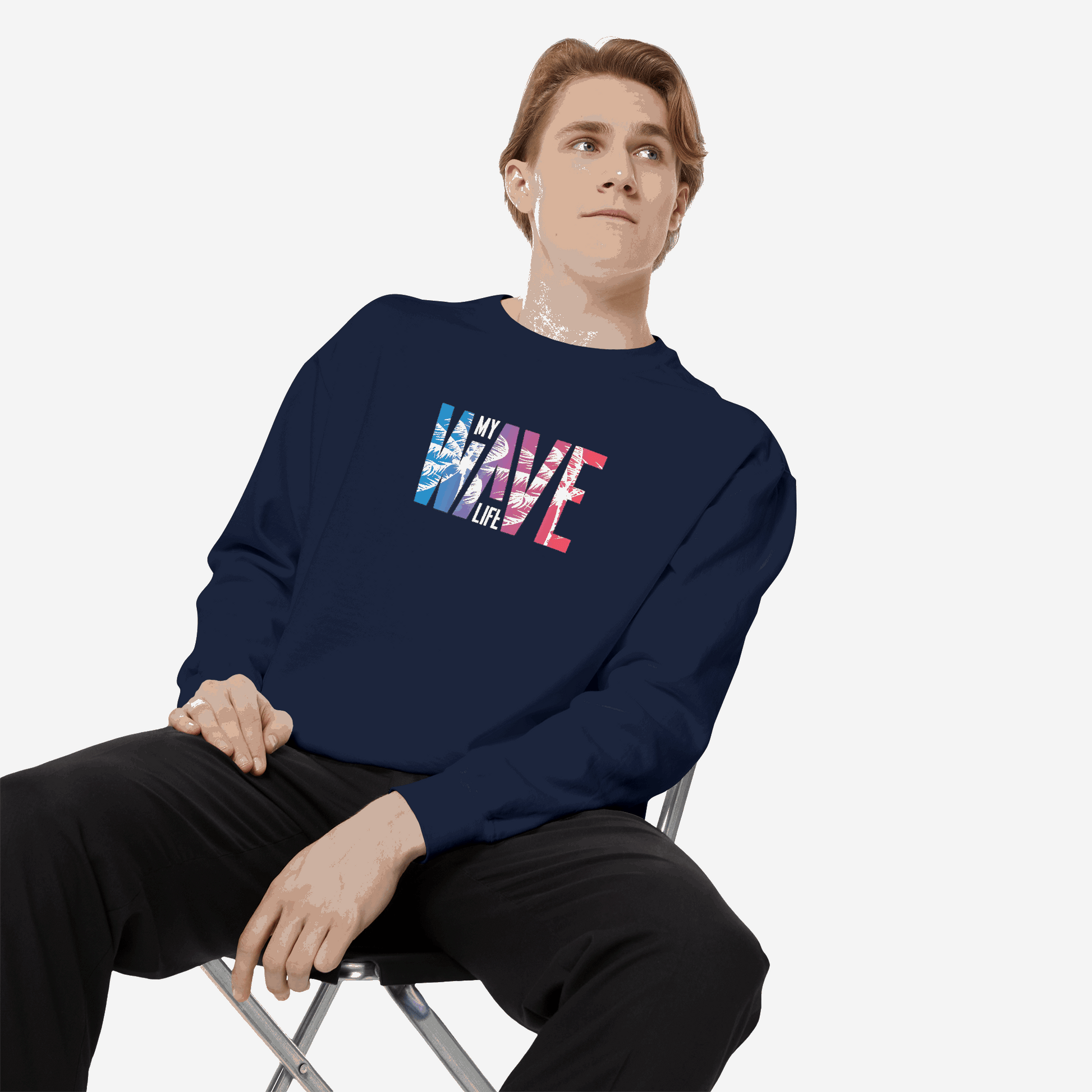 Unisex Heavy Blend™ Wave Sweatshirt - Cozy Ocean Vibe Apparel for Beach Lovers