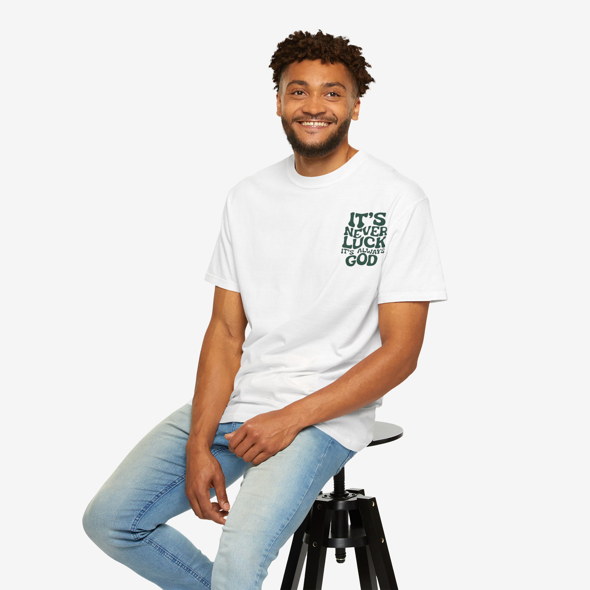 Oversized Tee - It's Never Luck, Always God