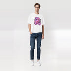 Cute Oversized Tee with Graphic Bear Design, Fun Casual Wear, Gift for Teens, Weekend Style, Streetwear Fashion, Unique Graphic Tee