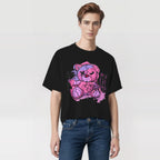 Cute Oversized Tee with Graphic Bear Design, Fun Casual Wear, Gift for Teens, Weekend Style, Streetwear Fashion, Unique Graphic Tee