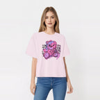 Cute Oversized Tee with Graphic Bear Design, Fun Casual Wear, Gift for Teens, Weekend Style, Streetwear Fashion, Unique Graphic Tee