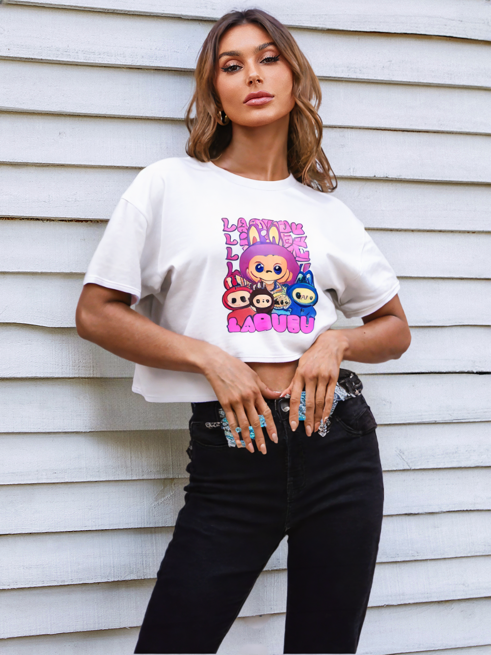 Cute Labubu Crop Tee