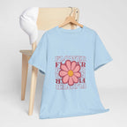 Retro Flower Unisex Heavy Cotton Tee for Nature Lovers