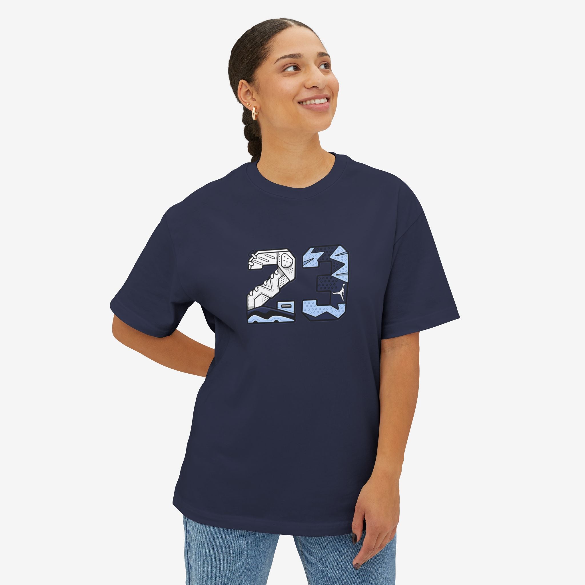 Unisex Oversized Boxy Tee - Retro Jordan 23 Graphic Tee