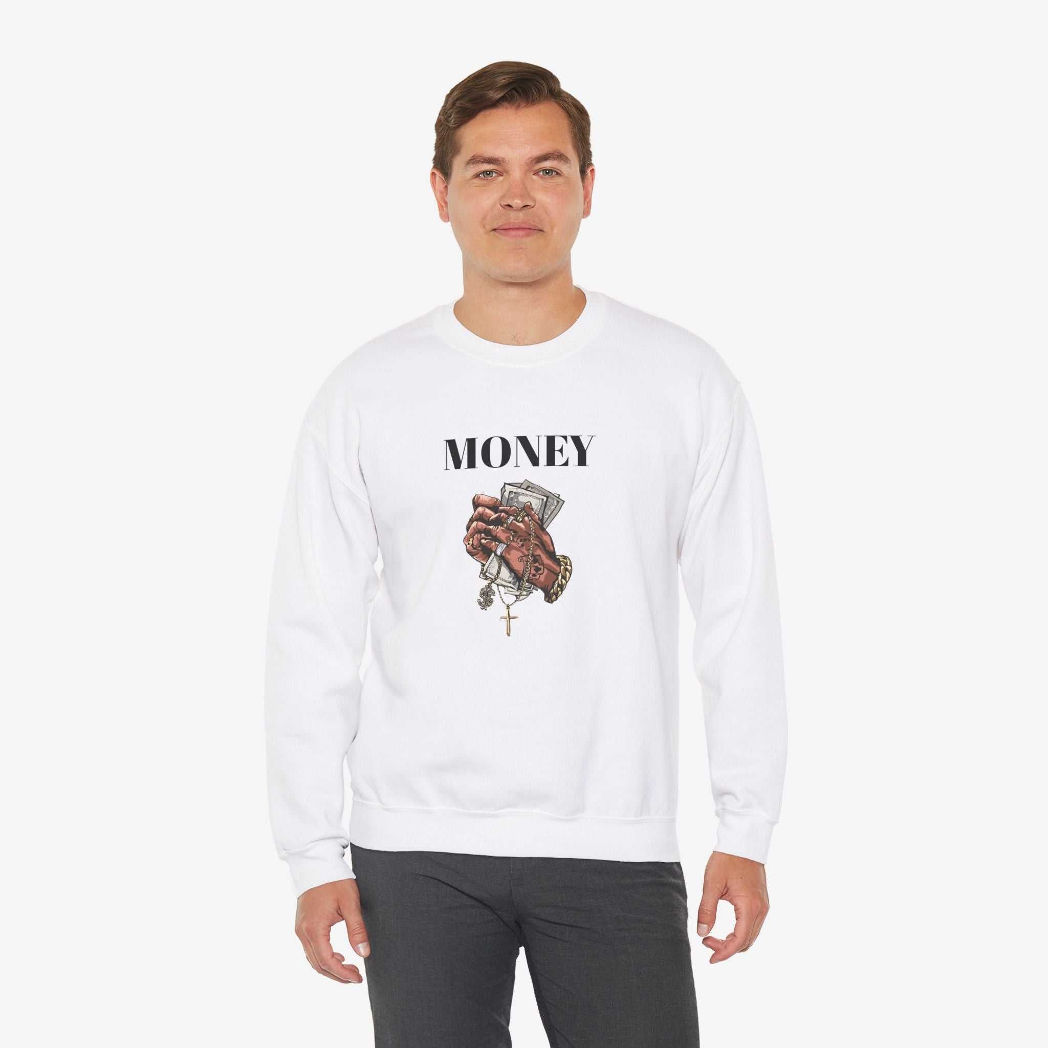 Money Hands Crewneck Sweatshirt | Trendy Casual Wear