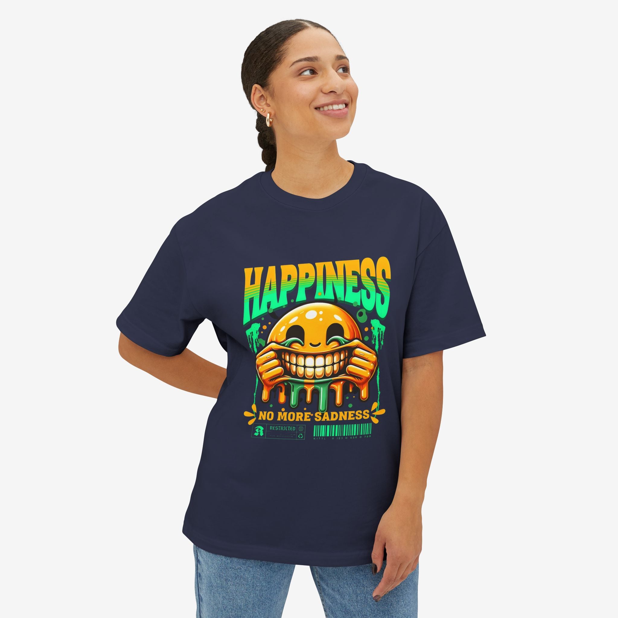 Happiness Vibes Oversized Tee