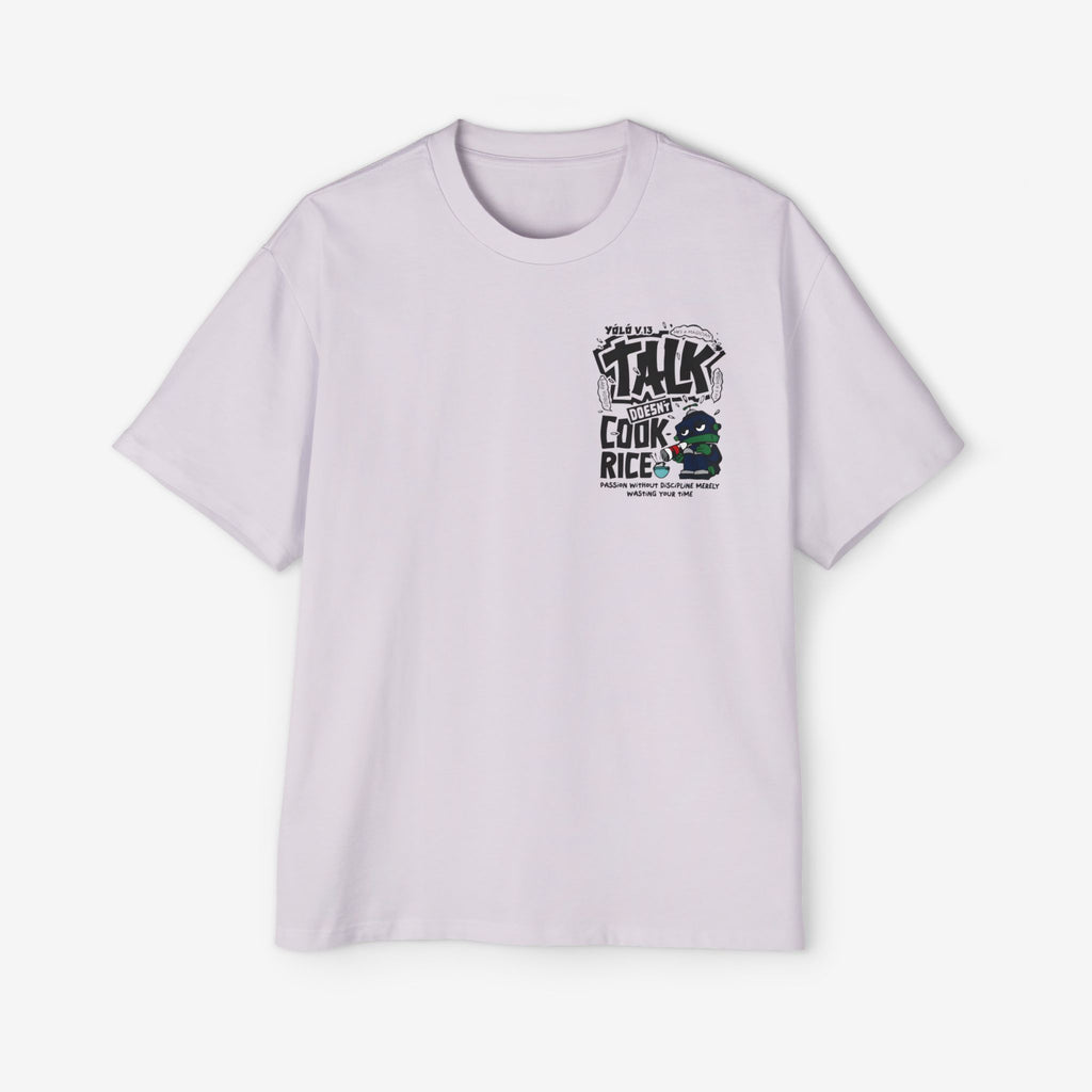 Oversized Graphic Tee - Yolo Talk, Chill Vibes