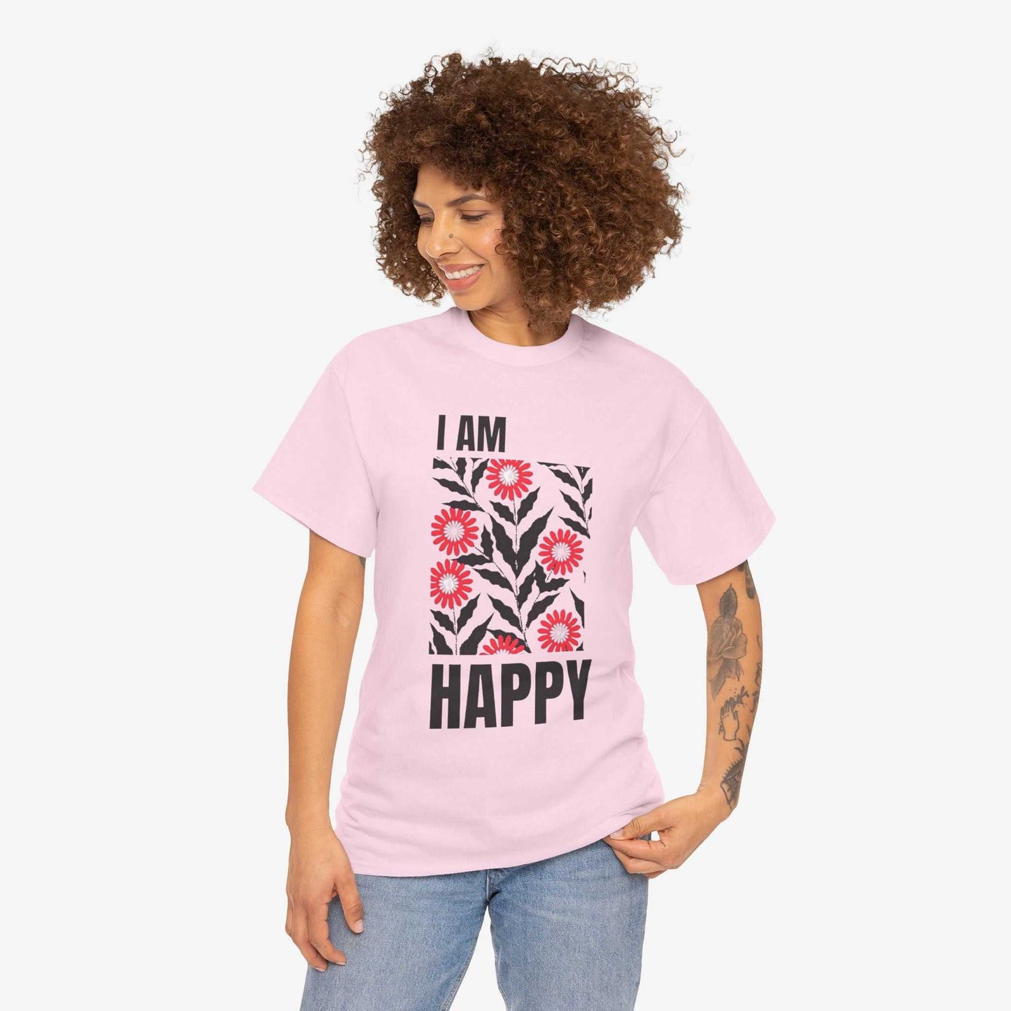 Happy Unisex Tee - I Am Happy Tshirt Design