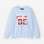 NEVER GIVE UP Sweatshirt Light Blue S 