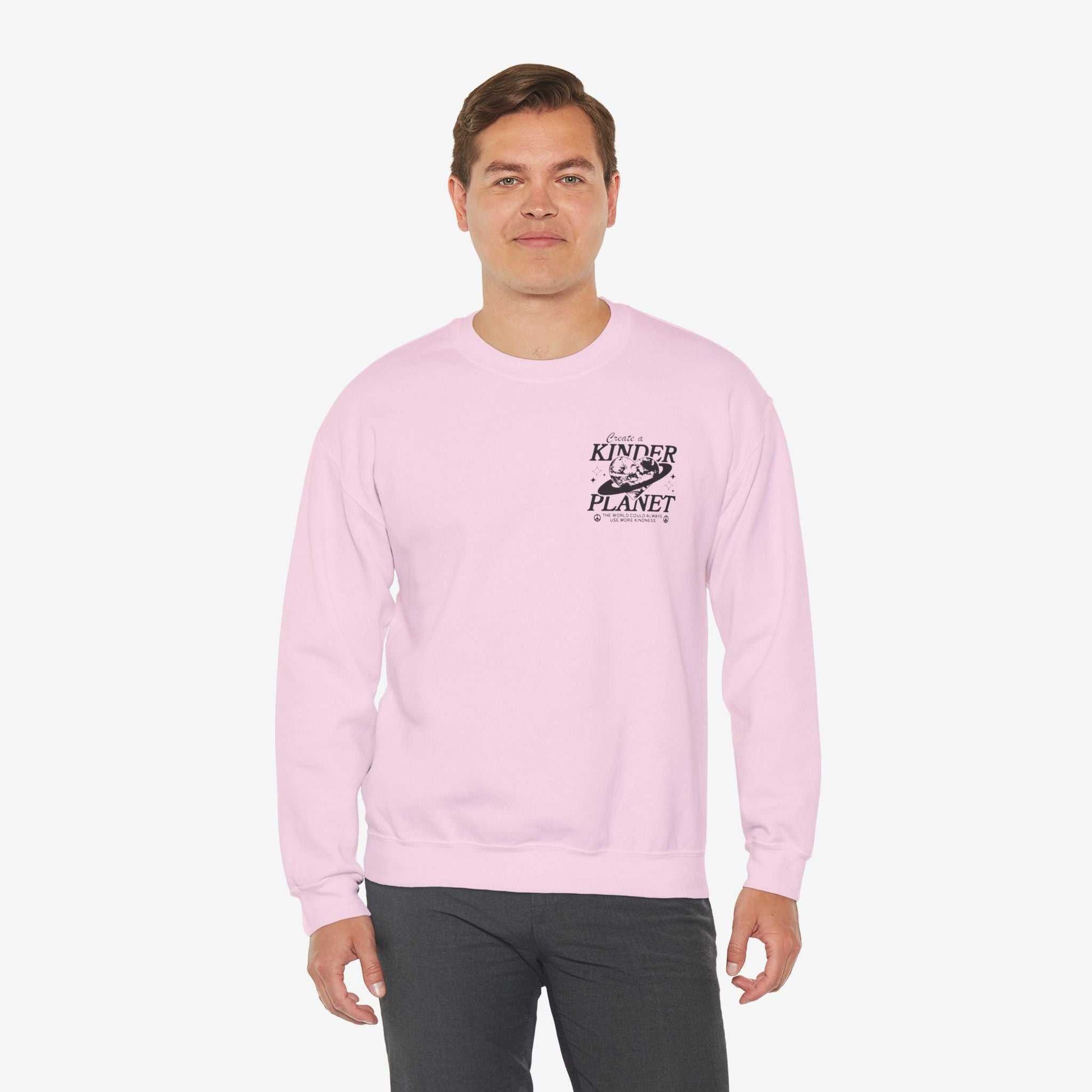 Create a Kinder Planet Sweatshirt - Unisex Crewneck for Comfort and Kindness