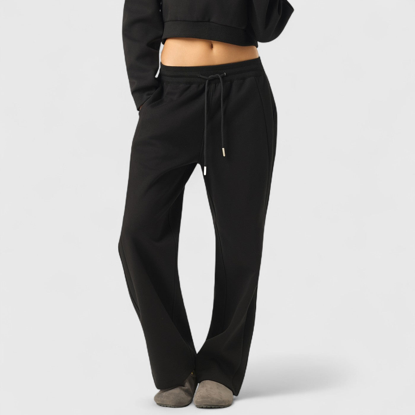 Essential Drawstring Straight-Leg Sweatpants