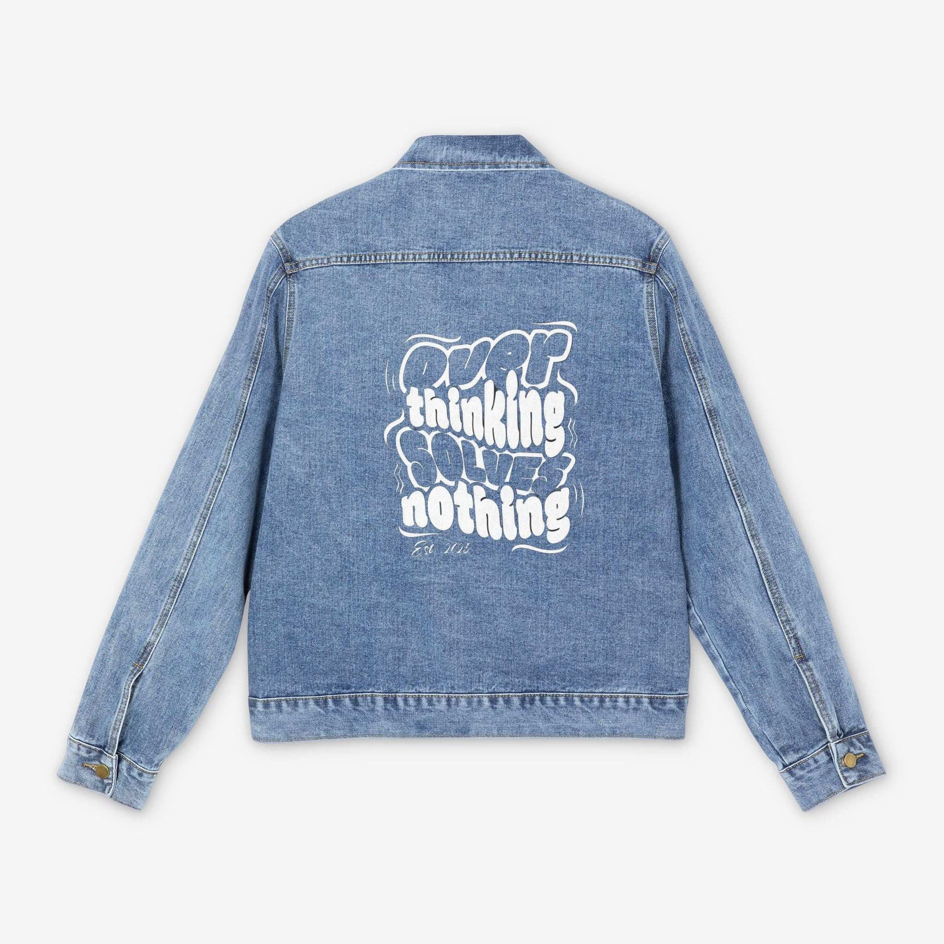 Overthinking Solved Nothing Denim Jacket