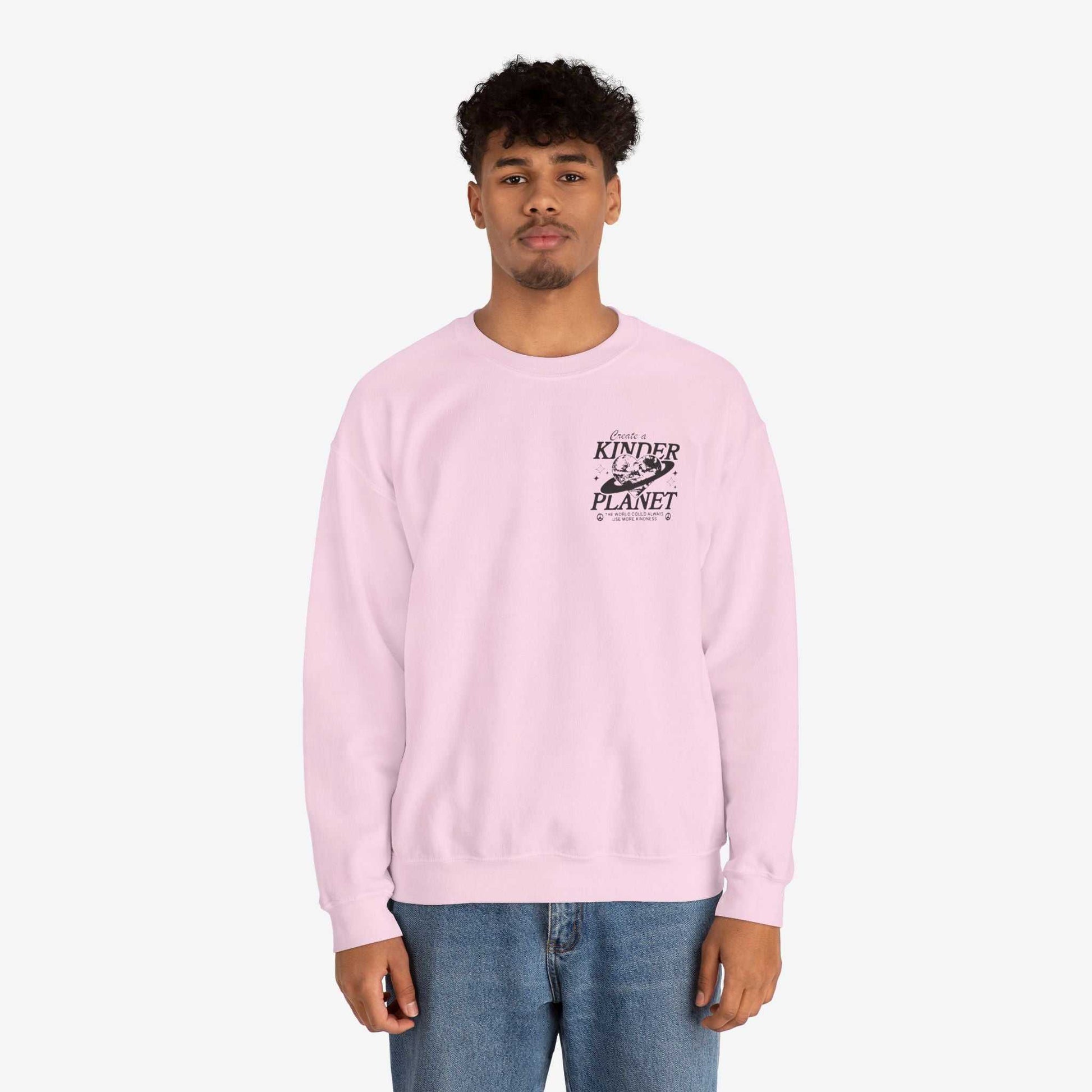 Create a Kinder Planet Sweatshirt - Unisex Crewneck for Comfort and Kindness