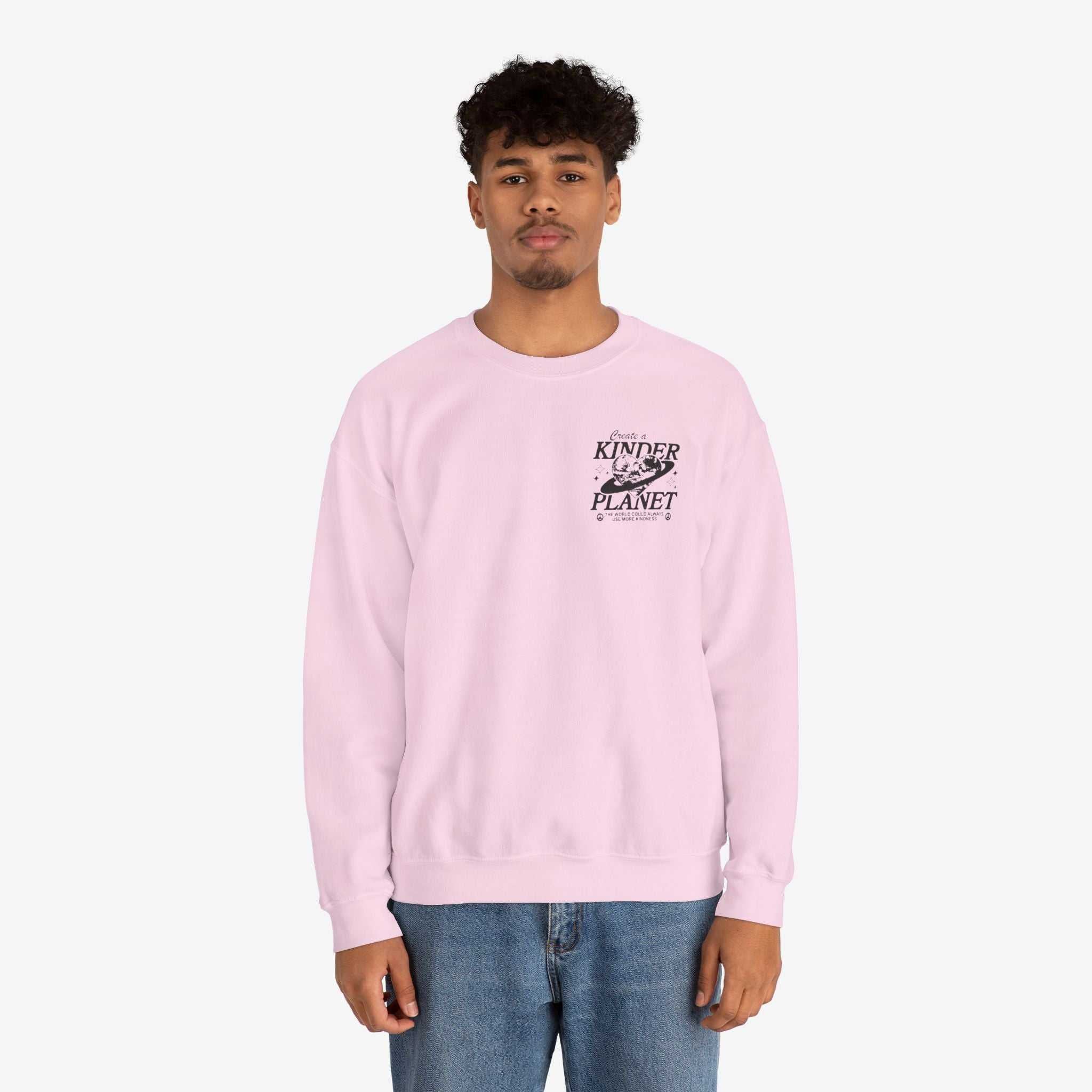 Create a Kinder Planet Sweatshirt - Unisex Crewneck for Comfort and Kindness