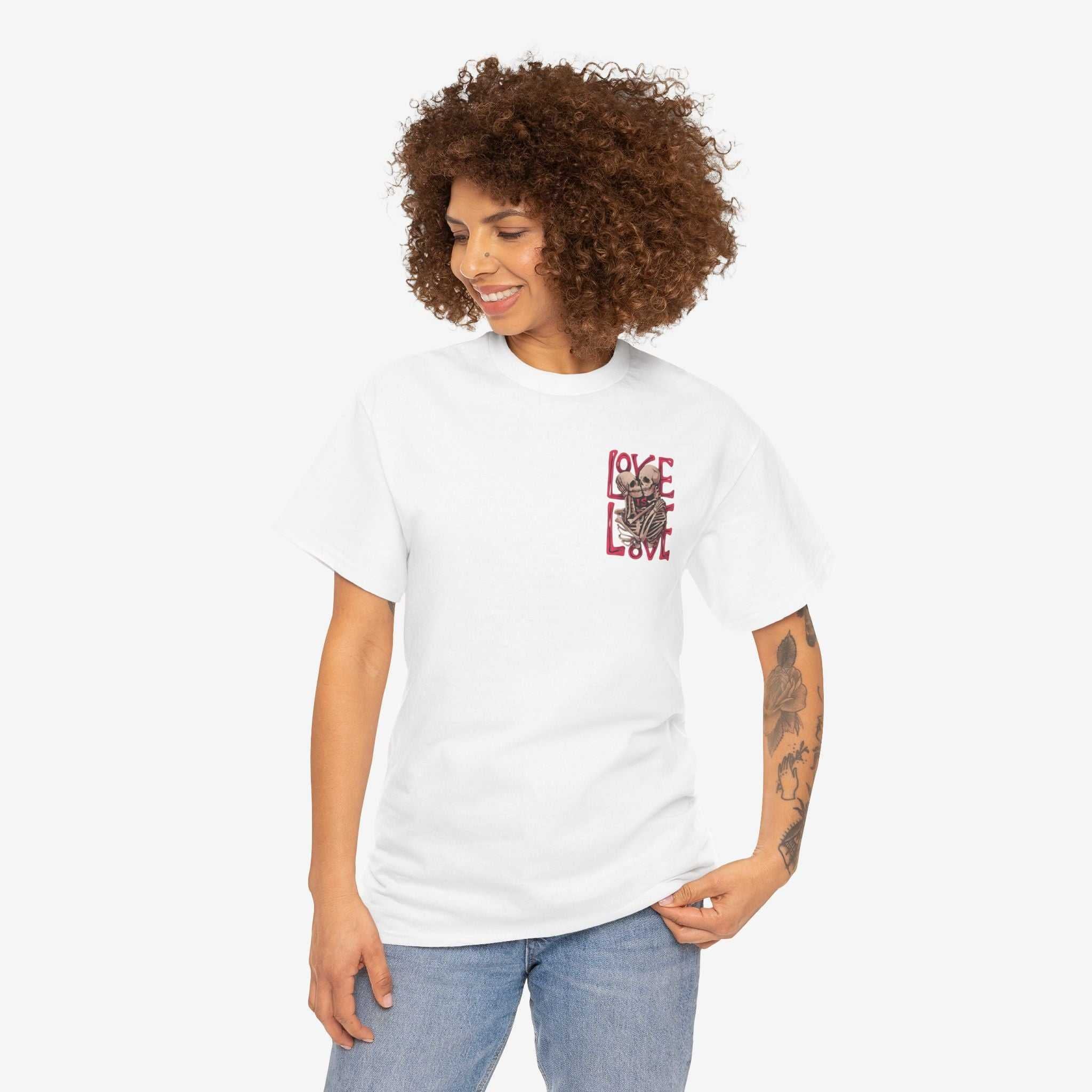Skeleton Love Unisex Heavy Cotton Tee - Embrace Diversity and Celebrate Love