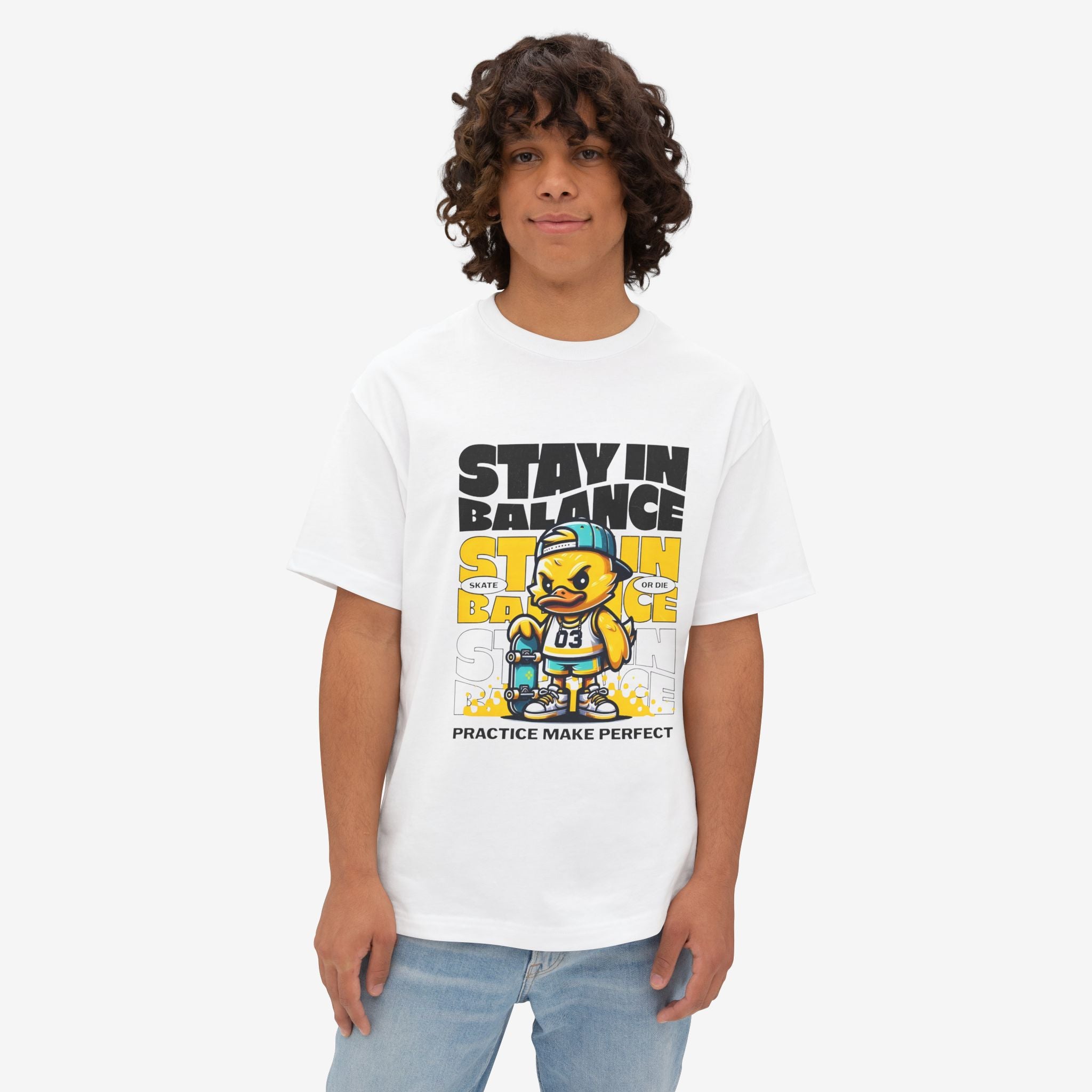 Stay in Balance Graphic Oversized Tee