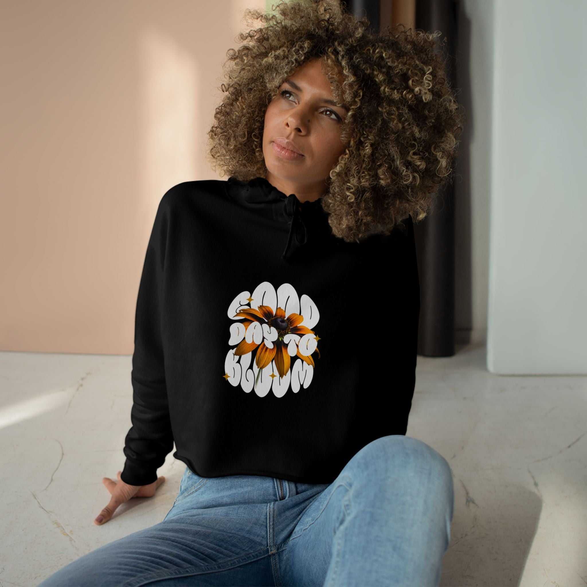 Good Day To Go Bloom Crop Hoodie