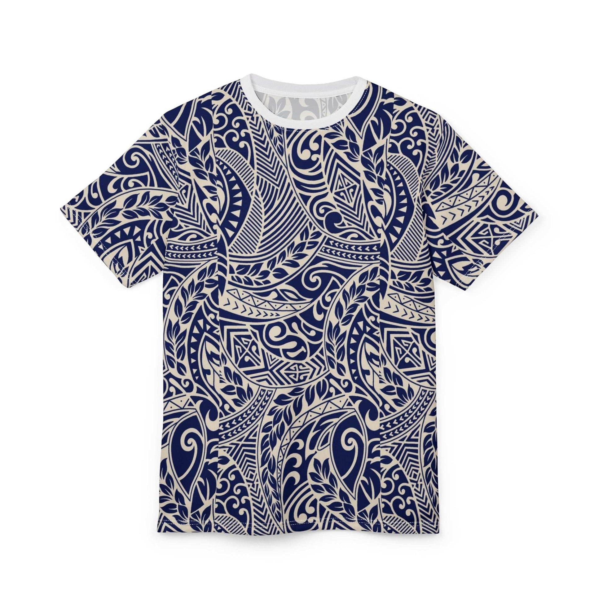 Navy Floral Unisex Cut & Sew Tee - Stylish Botanical Design for Any Occasion