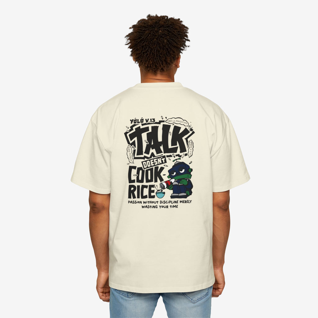 Oversized Graphic Tee - Yolo Talk, Chill Vibes