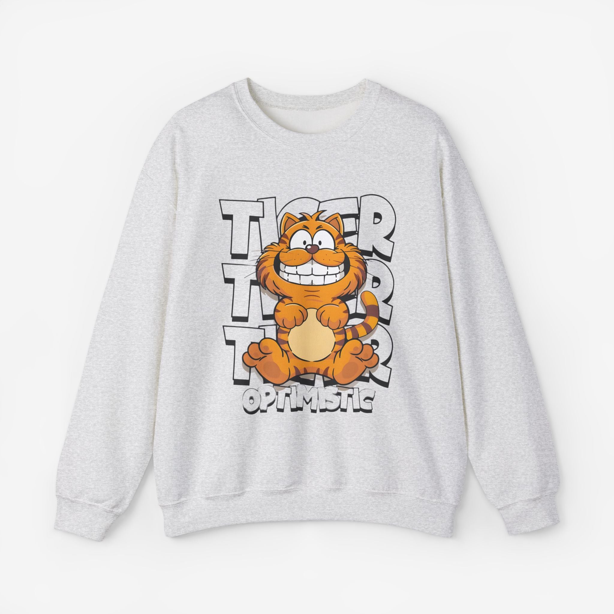 Tiger Cartoon Sweatshirt Ash S 