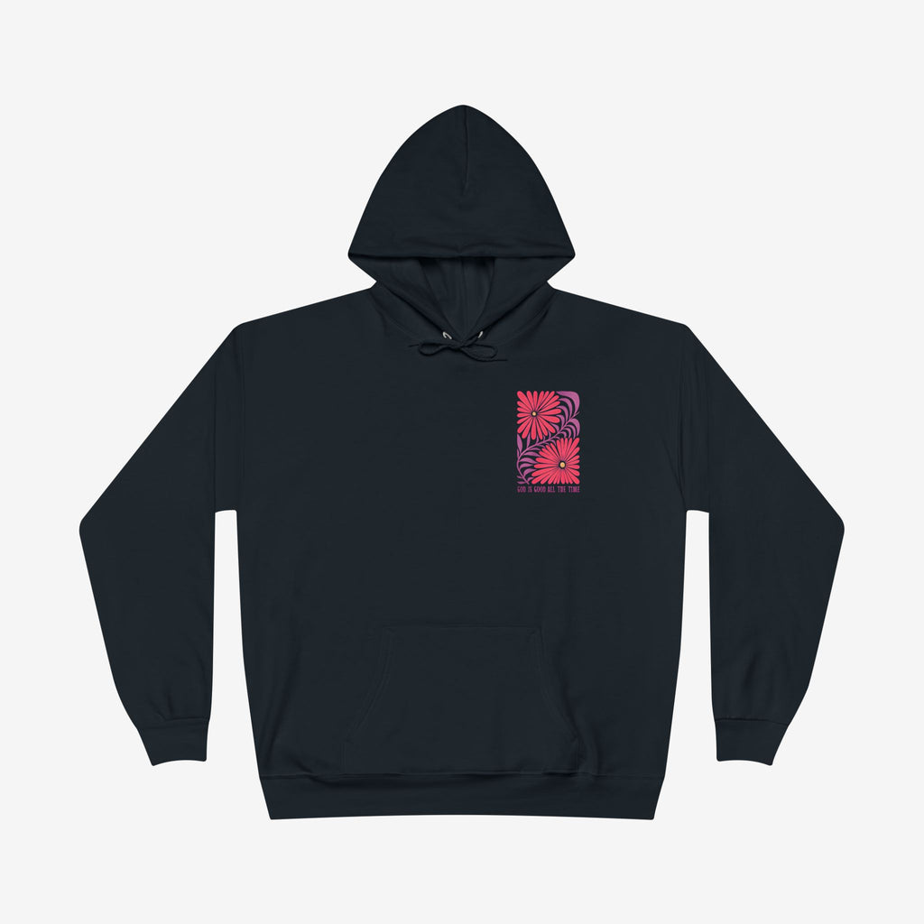 Eco-Friendly Floral God is Good Hoodie - Unisex Pullover Sweatshirt