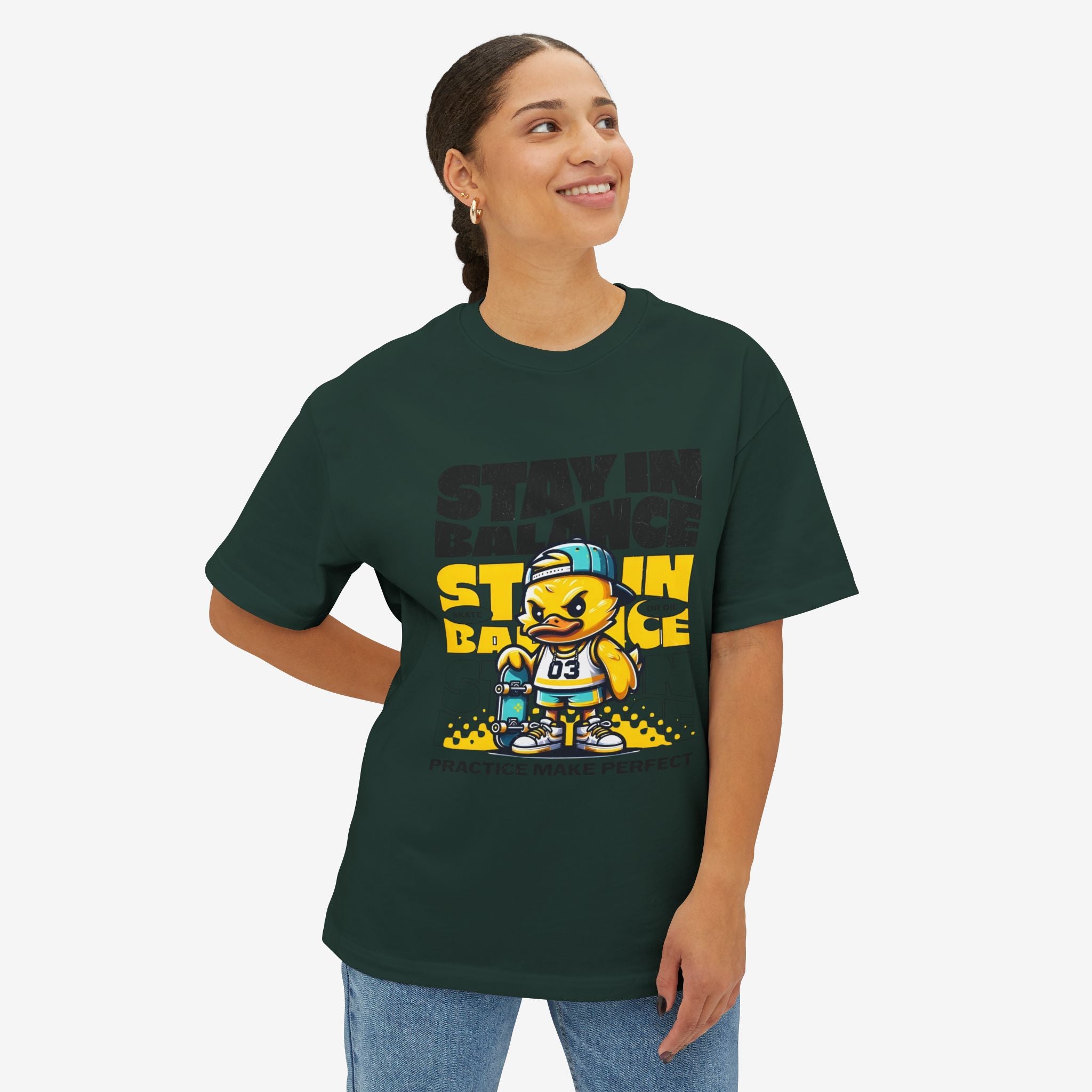 Stay in Balance Graphic Oversized Tee