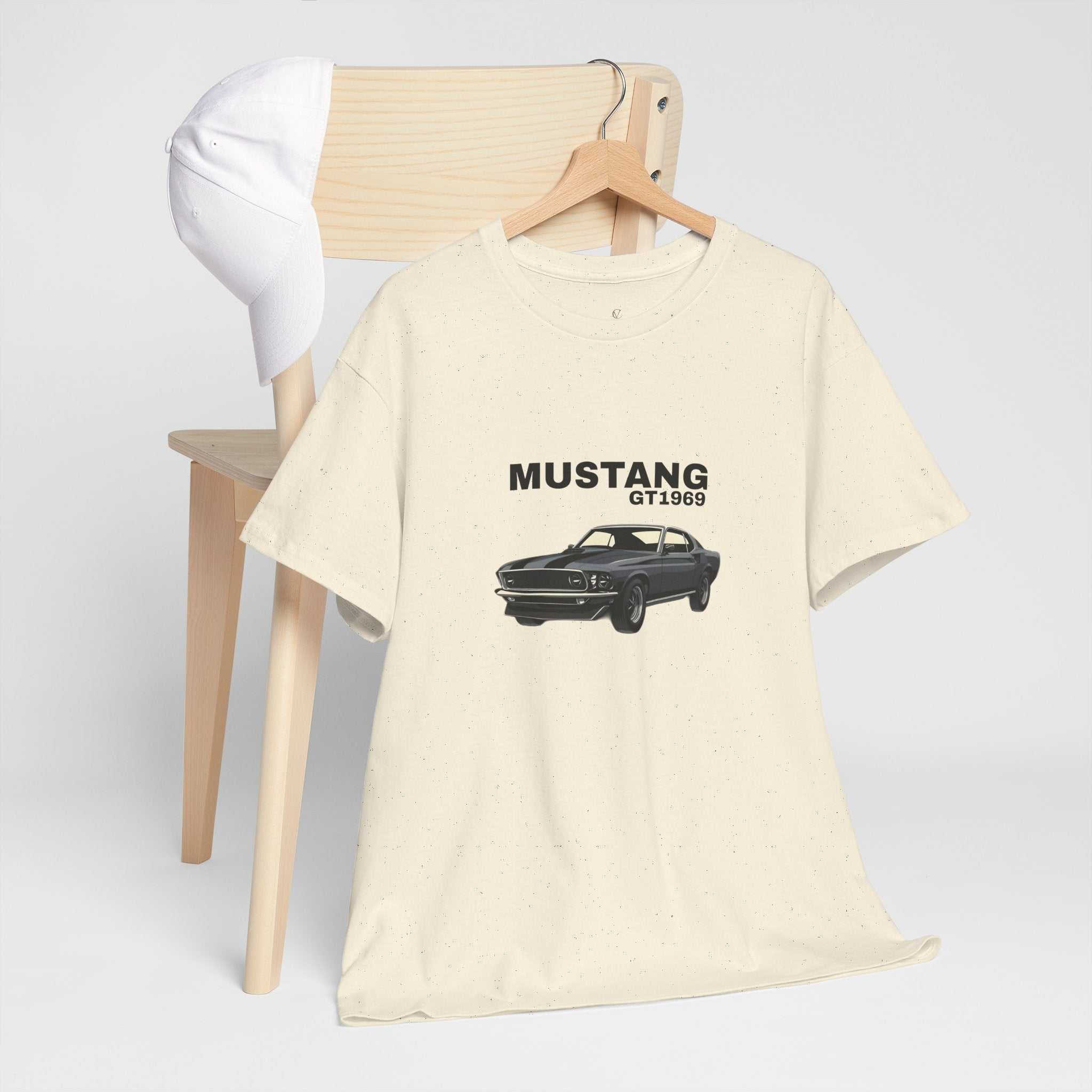 Vintage Mustang GT 1969 Unisex Cotton Tee - Car Lover's Classic