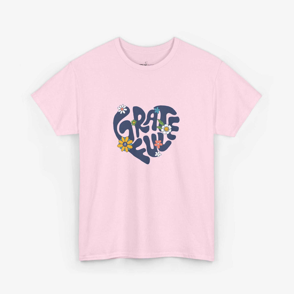 Grateful Heart Unisex Heavy Cotton Tee - Feel Good Apparel for Positivity Lovers
