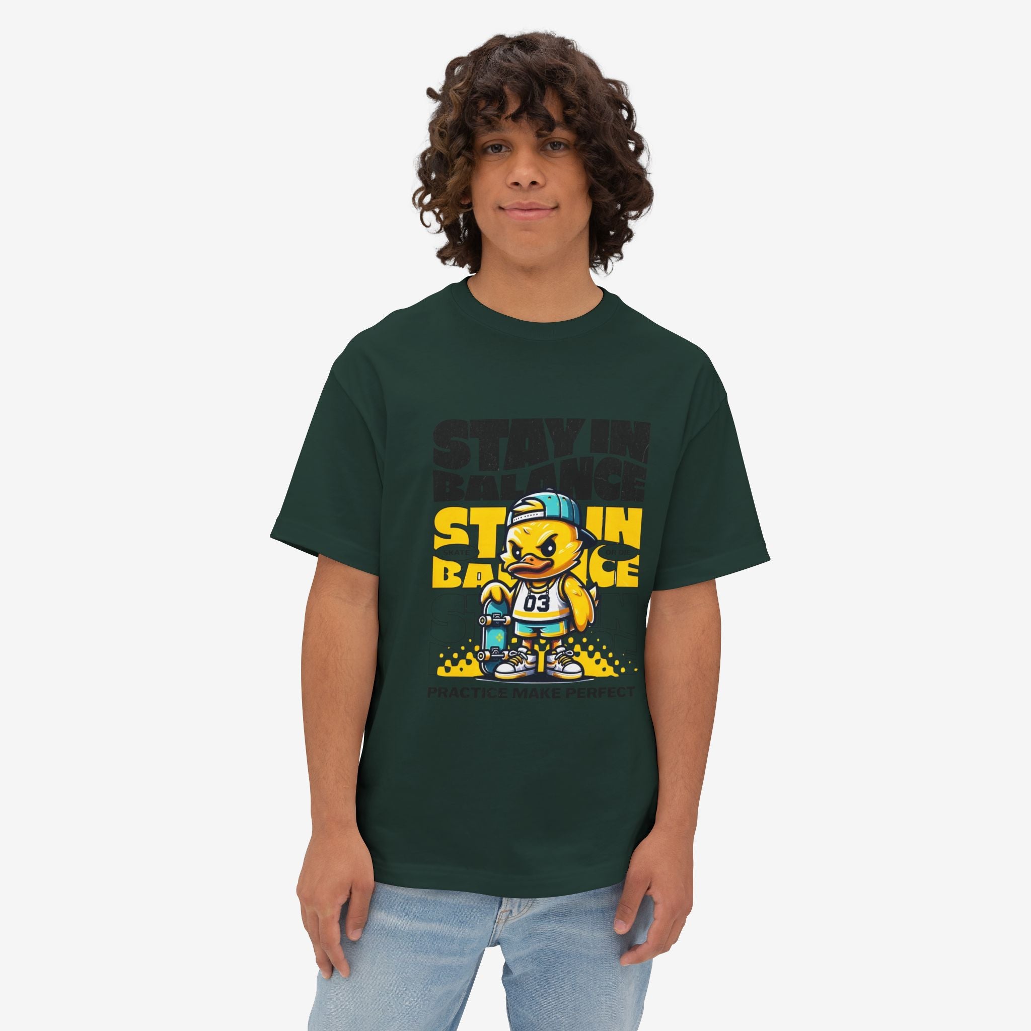 Stay in Balance Graphic Oversized Tee