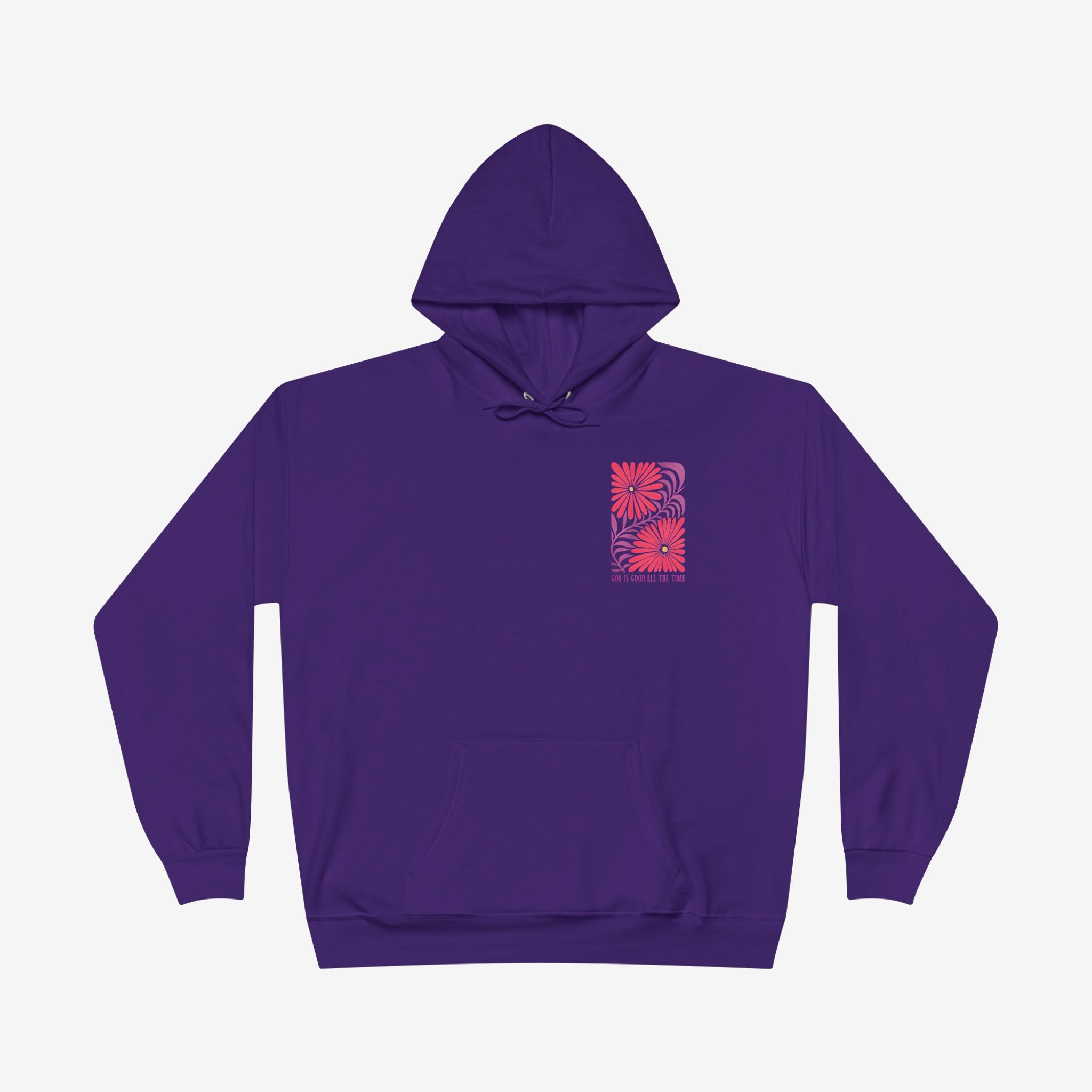Eco-Friendly Floral God is Good Hoodie - Unisex Pullover Sweatshirt