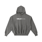 Frayed Enzyme Washed Fleece Hoodie