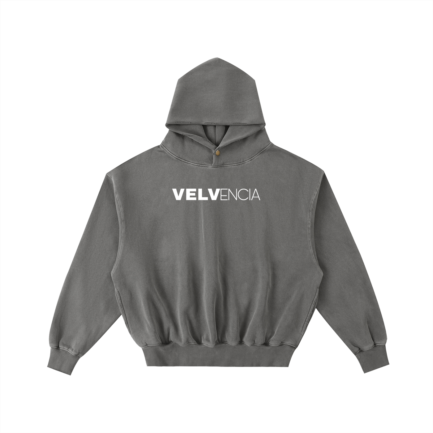 Frayed Enzyme Washed Fleece Hoodie