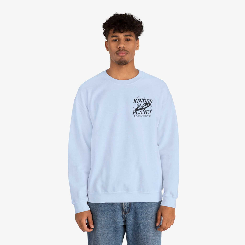 Create a Kinder Planet Sweatshirt - Unisex Crewneck for Comfort and Kindness