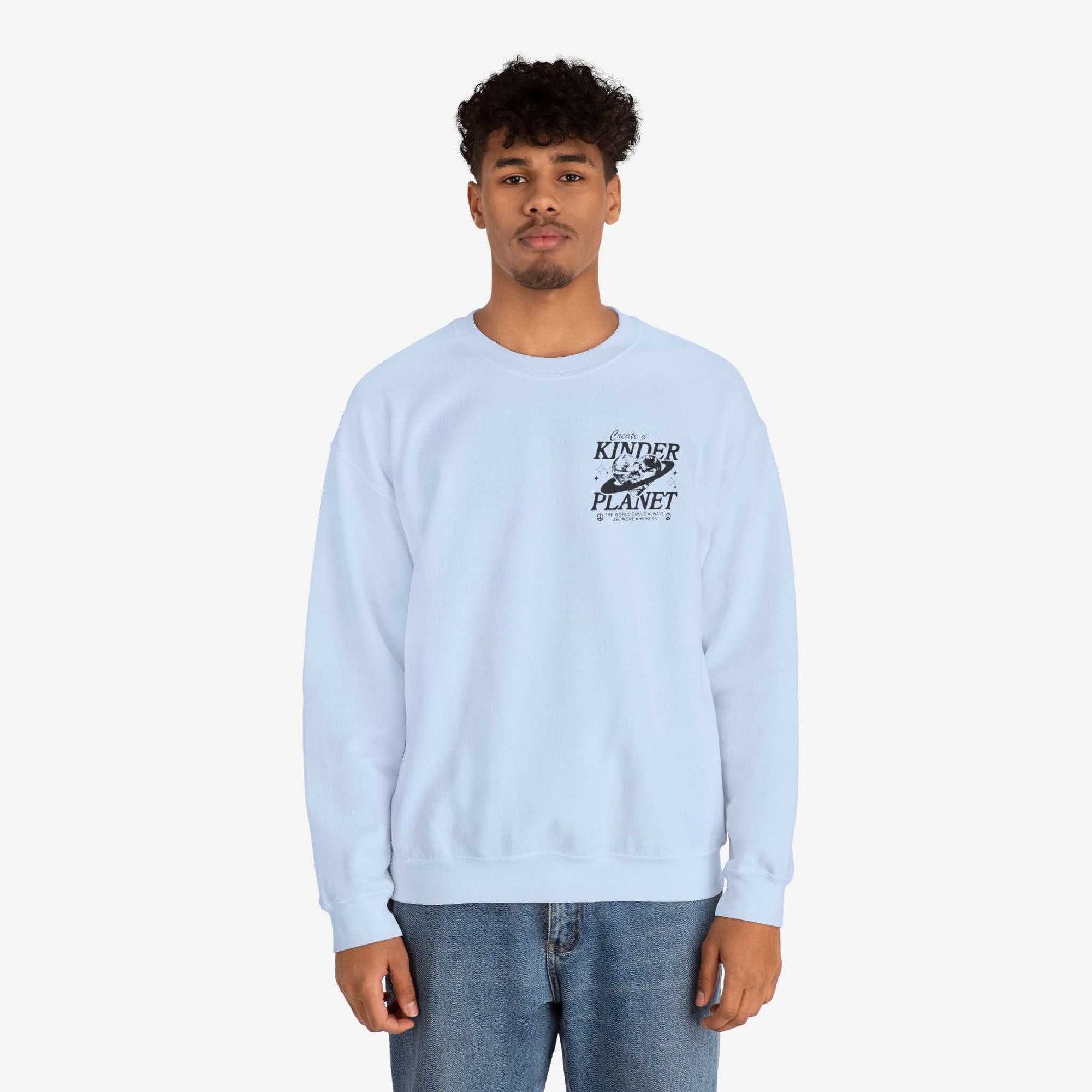 Create a Kinder Planet Sweatshirt - Unisex Crewneck for Comfort and Kindness