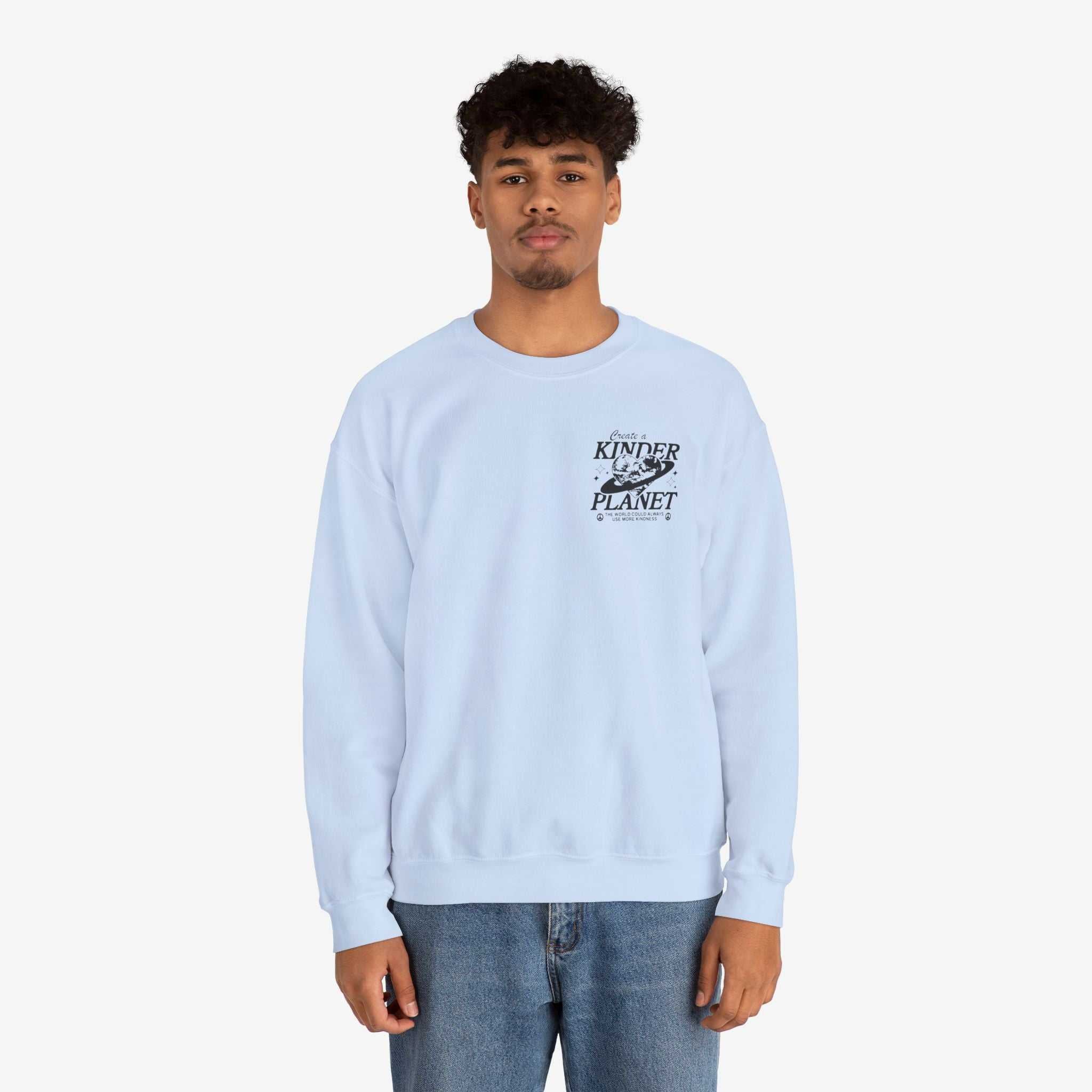 Create a Kinder Planet Sweatshirt - Unisex Crewneck for Comfort and Kindness