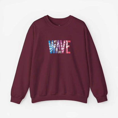 Unisex Heavy Blend™ Wave Sweatshirt - Cozy Ocean Vibe Apparel for Beach Lovers
