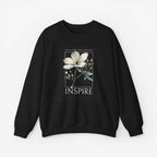 Inspire Crewneck Sweatshirt - Motivational Floral Design