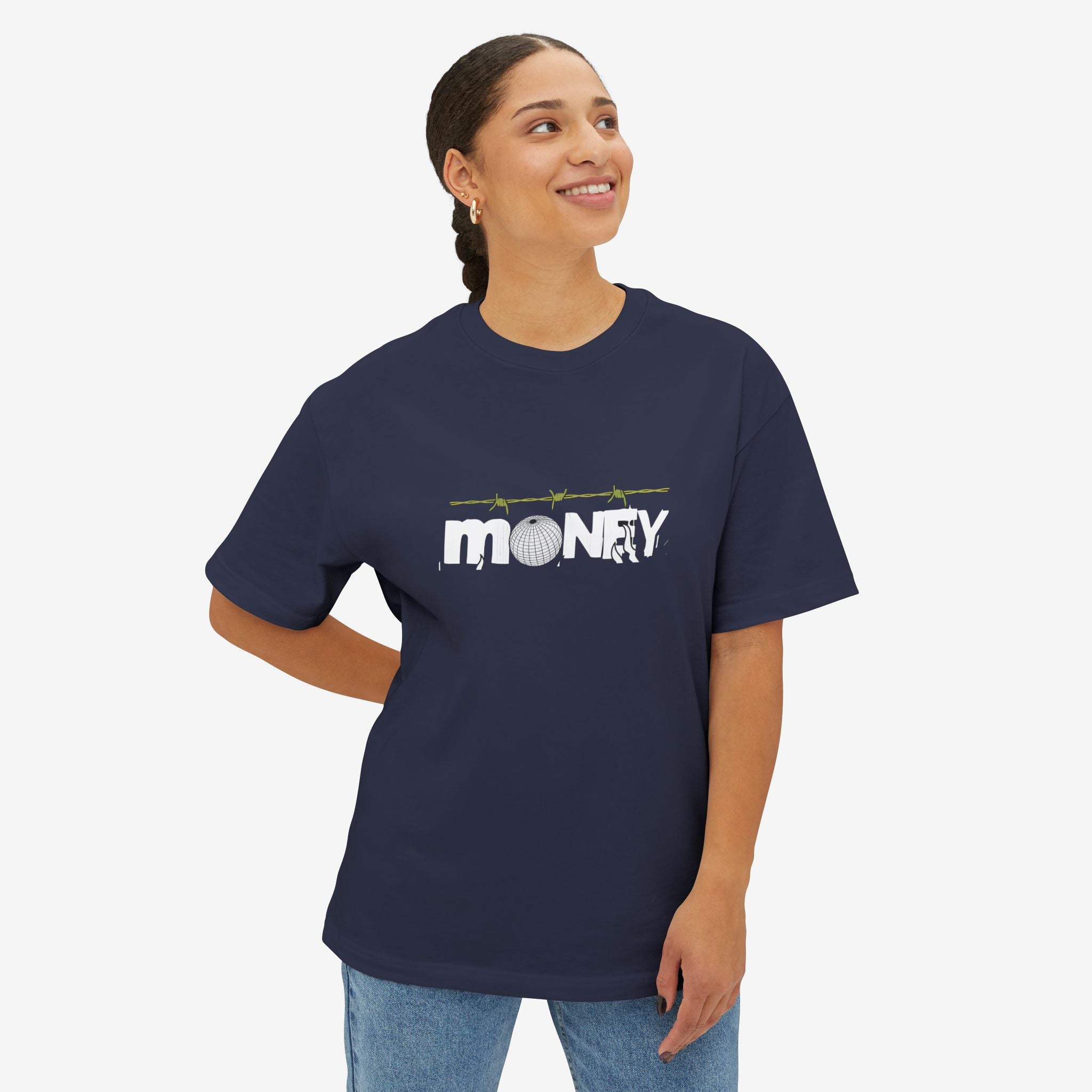 Unisex Oversized Boxy Tee - Money Moves Graphic Tee