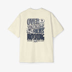 Men's Heavy Oversized Tee - "Overthinking Solves Nothing" Graphic Shirt