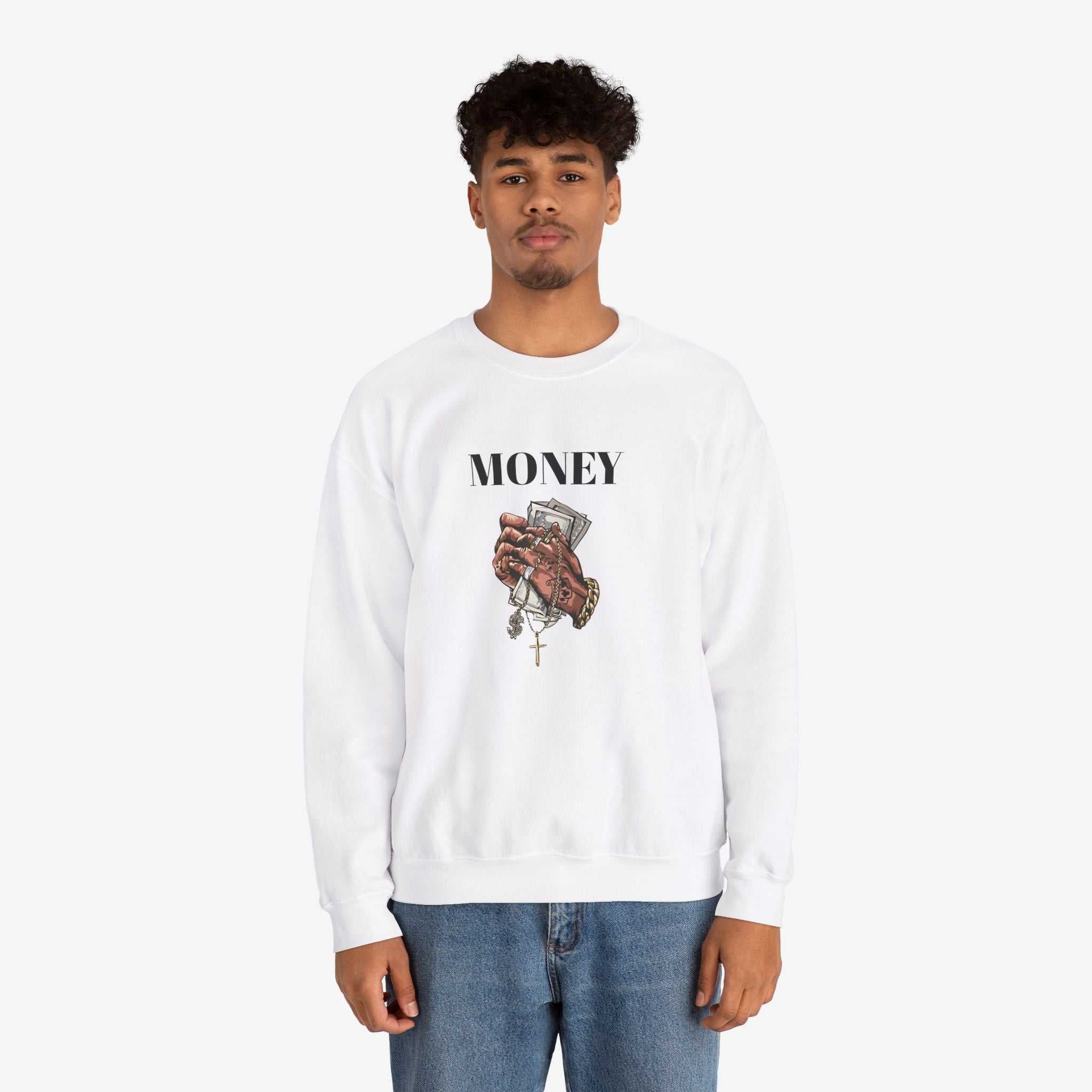 Money Hands Crewneck Sweatshirt | Trendy Casual Wear
